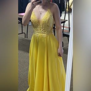 Yellow prom dress